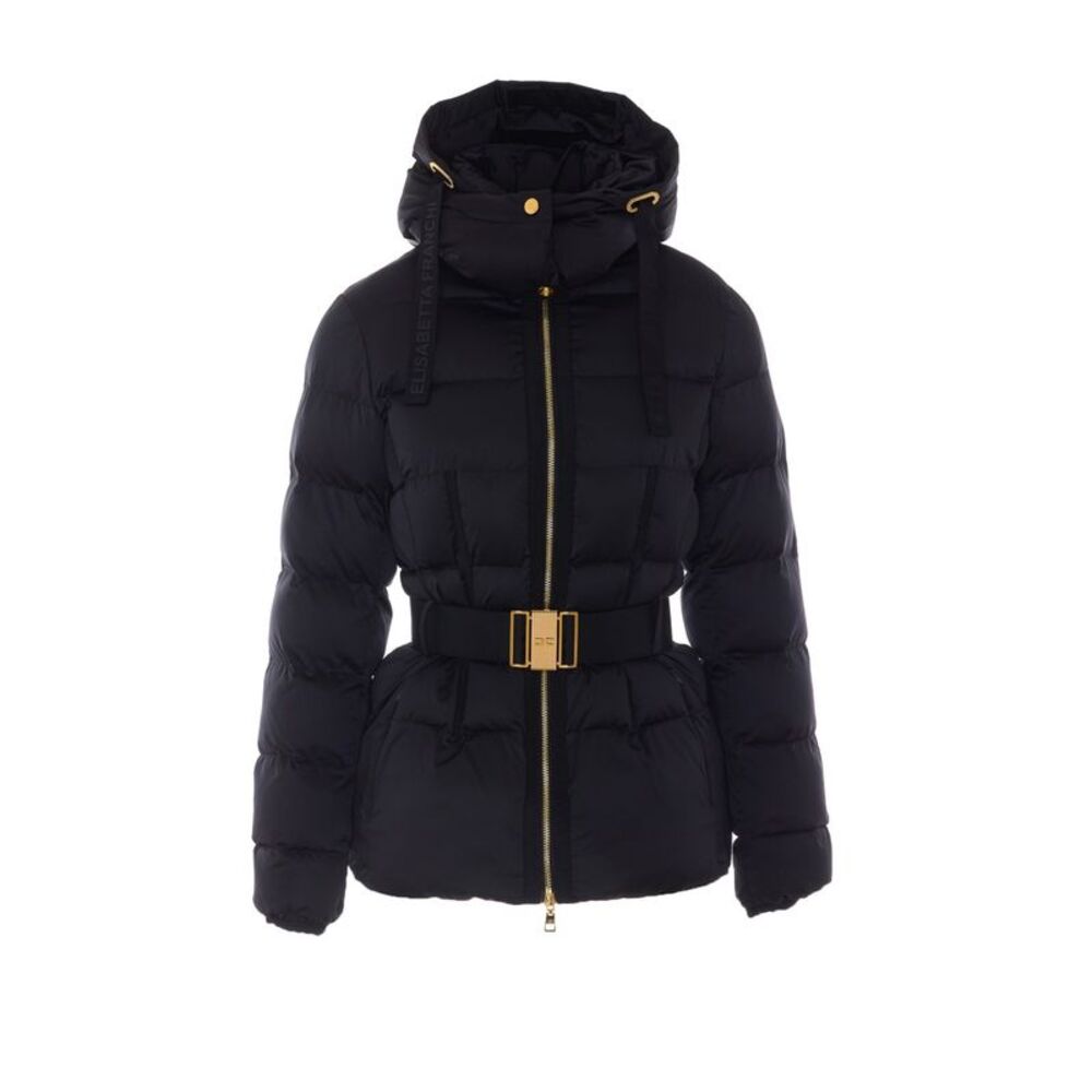Elisabetta Franchi Women Down Jacket In Sail Fabric